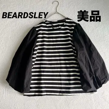 새상품급 BEARDSLEY 코튼 상의 보더 볼륨 소매 도킹