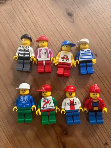 레어 LEGO 올드 미니 피규어 8체 세트 레트로
