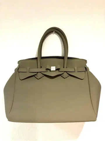 새상품급 SAVE MY BAG 세이브 마이백 카키 A4 핸드백 M