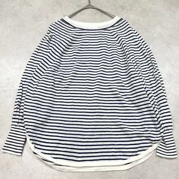 24SS BEARDSLEY 린넨 혼방 서클 돌먼 니트 보더