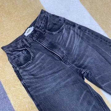 AZUL by moussy 하이웨스트 와이드 데님 XS L/BLK