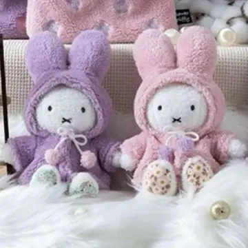 플라워 미피 뽀송 봉제 인형 뽀송 케이프 핑크 퍼플