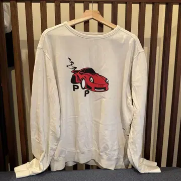 pop trading company 빨간색 자동차 긴팔 셔츠