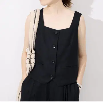 SLOBE IENA 린넨 혼방 스퀘어 지레 베스트