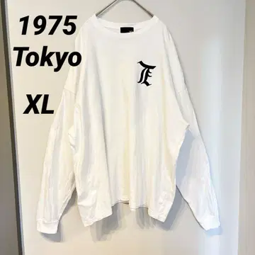 1975 TOKYO 롱 슬리브 TEE 오버 사이즈 화이트 XL 사이즈