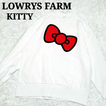 [ 새상품급 ] LOWRYSFARM 키티 맨투맨 트레이닝복 화이트 콜라보
