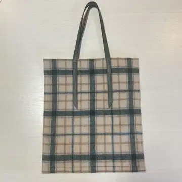 ayako 체크 무늬 토트백