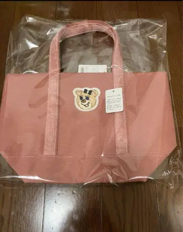 [미사용 새상품] 페이러 올드 테디걸 와펜 토트백 핑크 소
