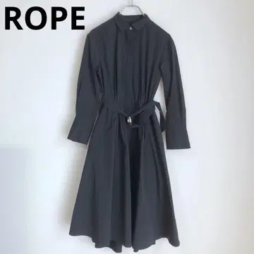 로페 셔츠 원피스 A라인 깔끔한 일본제 플리츠 네이비 38