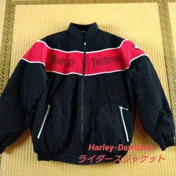 새상품급 Harley-Davidson 라이더 자켓 블랙/빨간색 L 사이즈