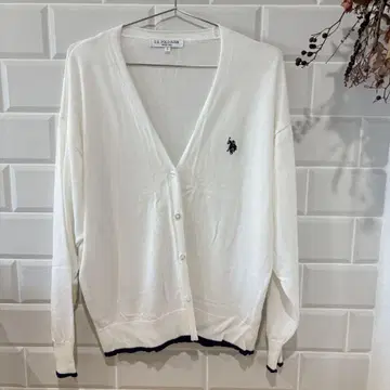 폴로 POLO 가디건 화이트 레이온 L 사이즈