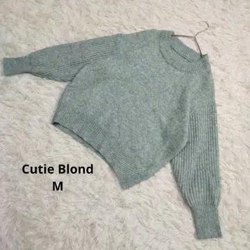 Cutie Blond 긴팔 상의 니트 스웨터 울 혼방 그린 M