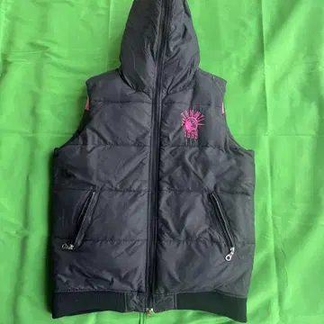 TOMMY HILFIGER 후드 부착 블랙 다운 베스트