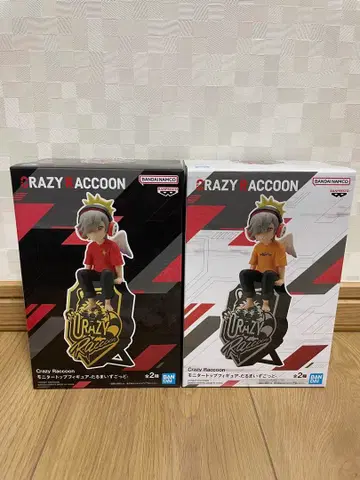 Crazy Raccoon Daruma 모니터 탑 피규어 2종
