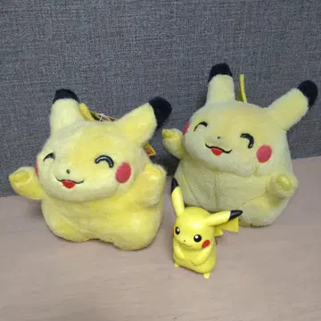 피카츄 만세 2세트 씨익 봉제 인형 초기 TOMY