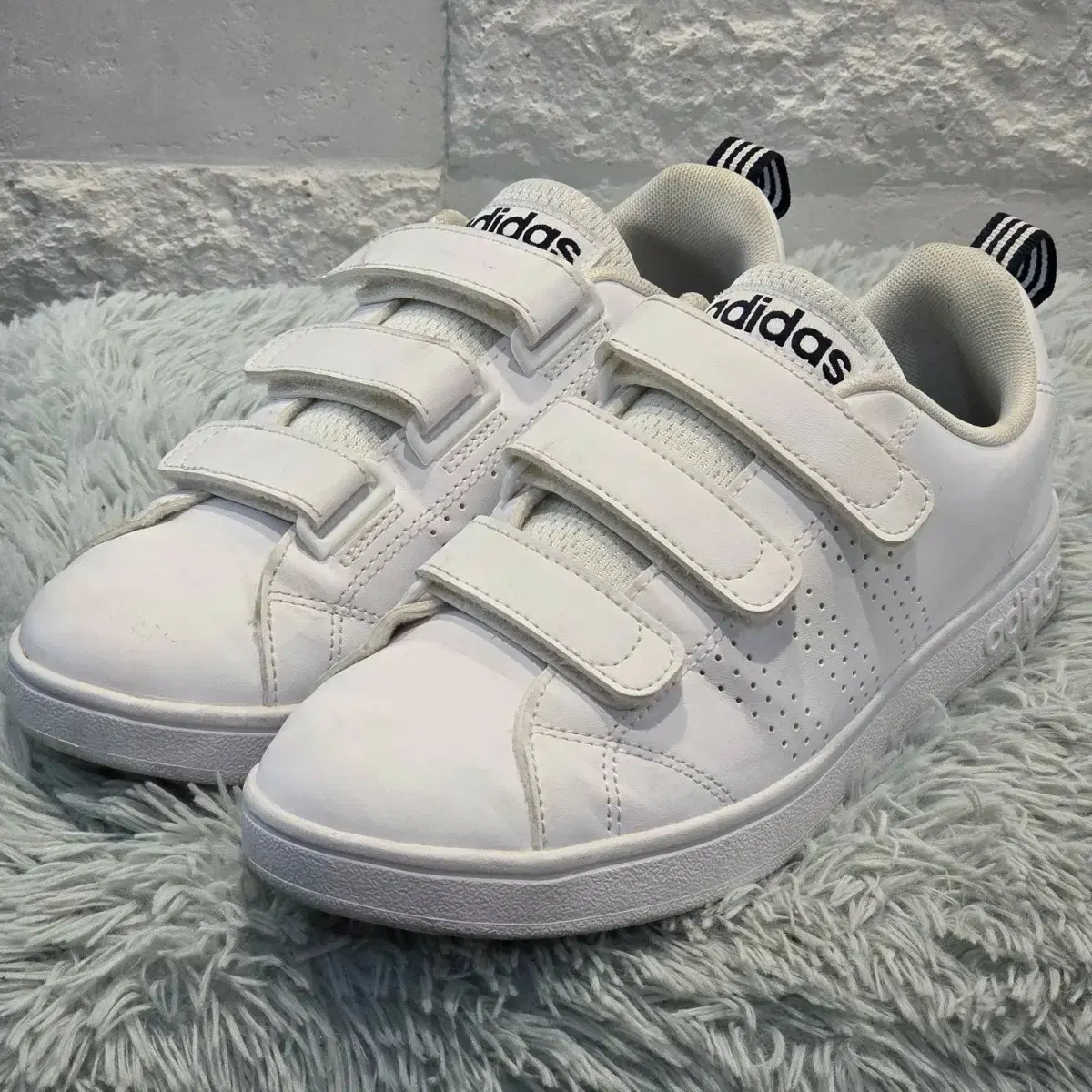 2x-5:아디다스 어드밴티지 화이트 벨크로(240)