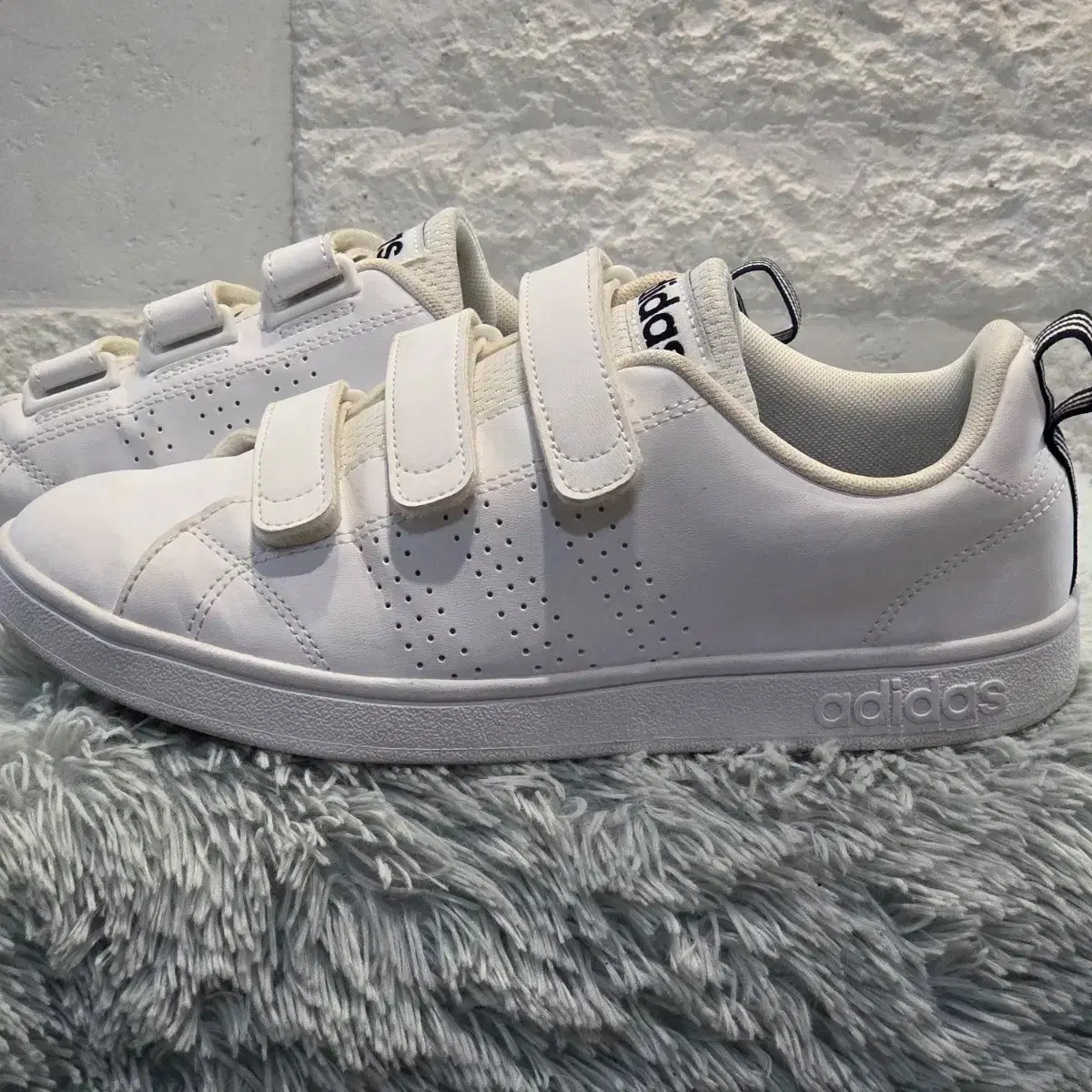 2x-5:아디다스 어드밴티지 화이트 벨크로(240)