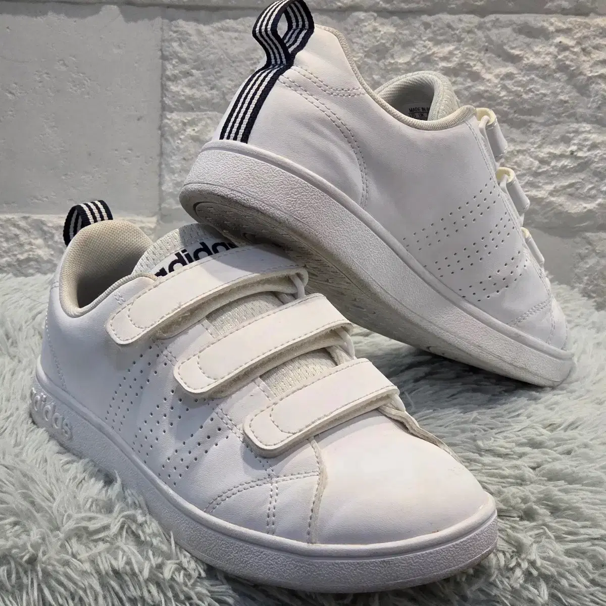 2x-5:아디다스 어드밴티지 화이트 벨크로(240)