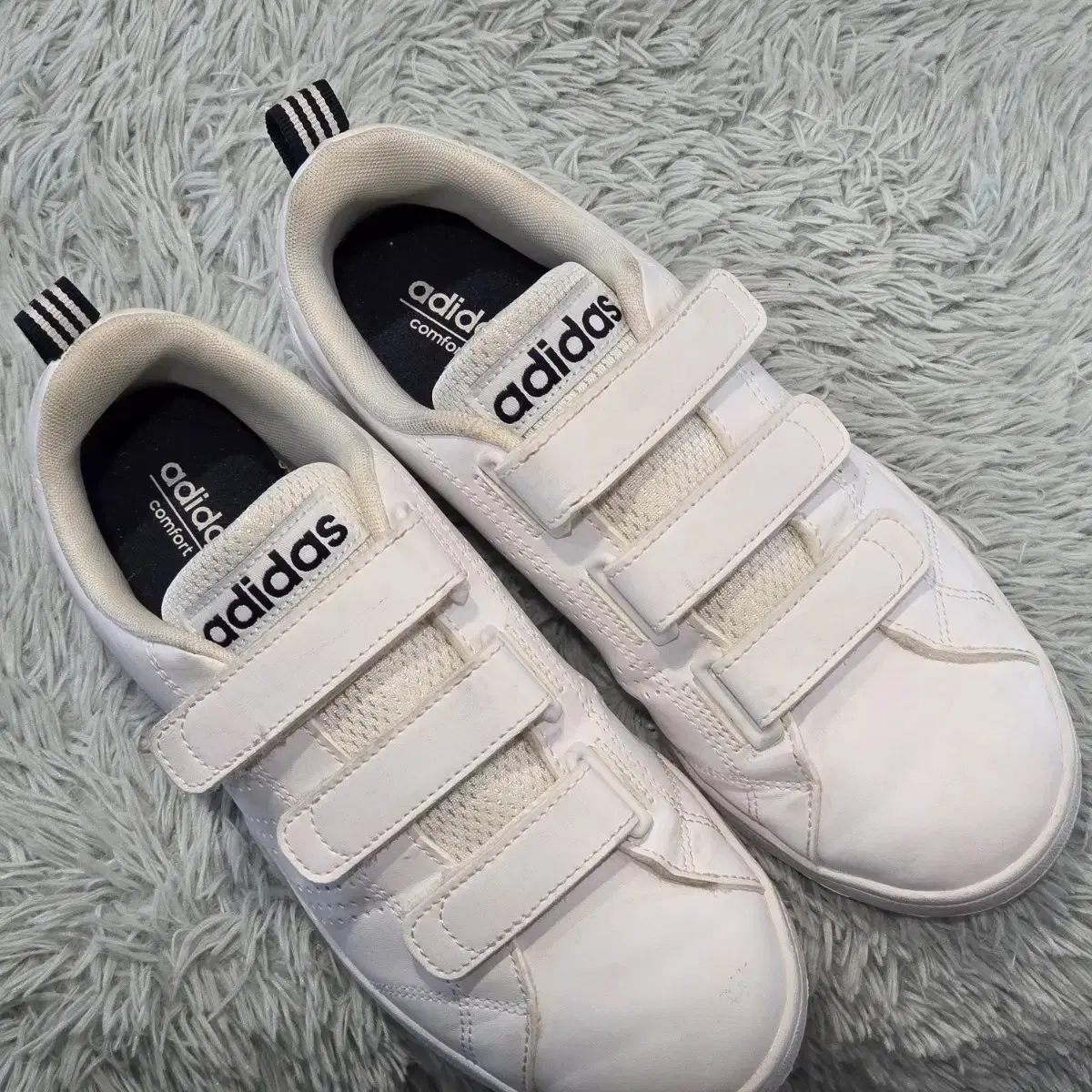 2x-5:아디다스 어드밴티지 화이트 벨크로(240)