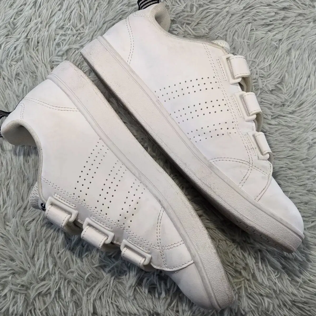 2x-5:아디다스 어드밴티지 화이트 벨크로(240)