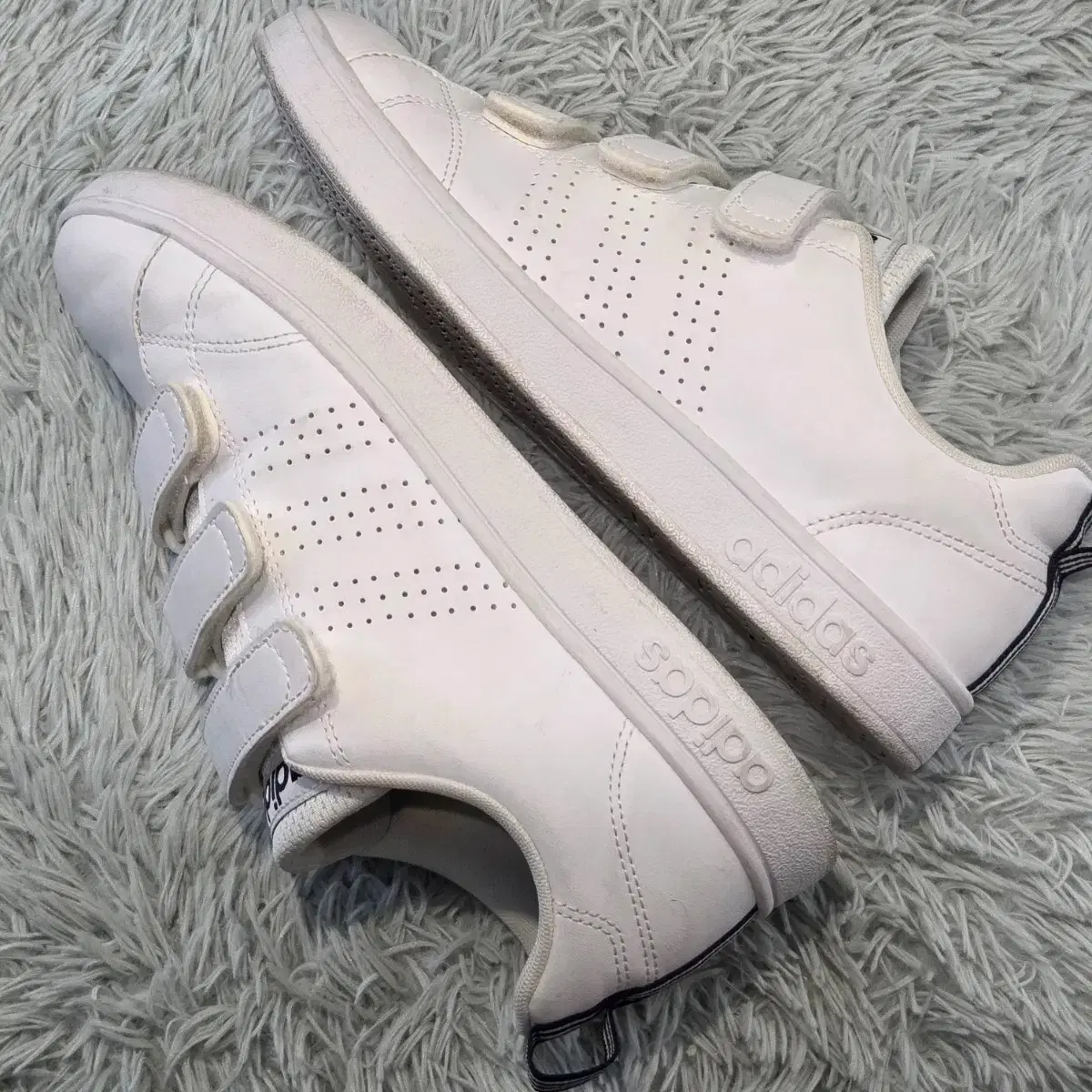 2x-5:아디다스 어드밴티지 화이트 벨크로(240)