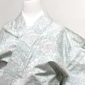 코몬 단의 명주 모란 컬러풀 라이트 컬러 기모노 028k
