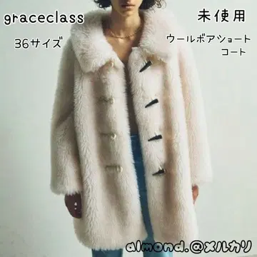 미사용 graceclass 울 보아 숏코트 아이보리 36 인기 완판템