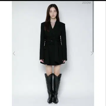 블랙 미니 원피스 벨트 포함