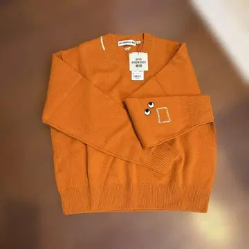 택 포함 새상품 유니클로 ANYA HINDMARCH 오렌지 니트 L