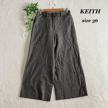KEITH 키이스 (36) 체크 무늬 와이드 팬츠 오피스