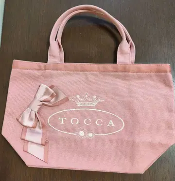 TOCCA 리본 포함 핑크 토트백