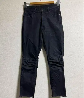 TTAGGG OnOff 컷오프 개더 스키니 데님 코팅