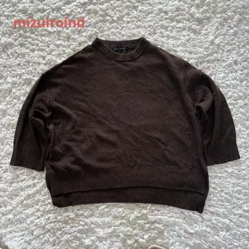 [ 최종 가격 ] mizuiroind 크루넥 와이드 풀오버 브라운