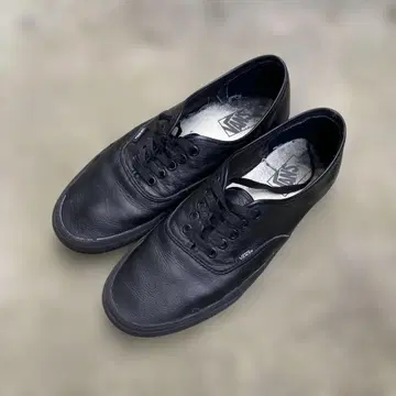 Vans Authentic Leather 오센체크 블랙 가죽