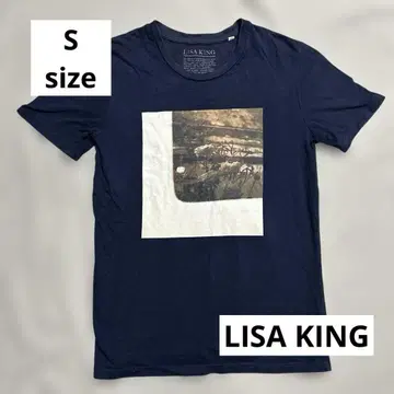 LISA KING 코튼 T셔츠 네이비