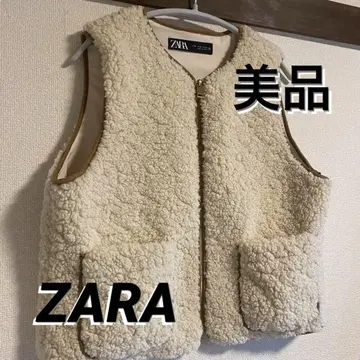 ZARA 보아 자켓 M 사이즈 크림색