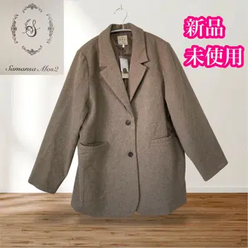 사만사 모스모스 미사용 새상품 울 라이크 테일러 자켓 모카 프리 사이즈