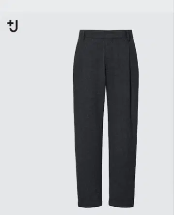 UNIQLO +J 유니클로 울 블렌드 턱 팬츠 다크 그레이 76cm