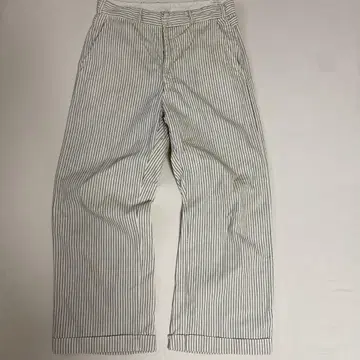 30s 빈티지 코튼 슬랙스 화이트 스트라이프 40s 50s