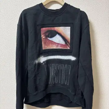 moditec HONEST BOY 눈 프린트 블랙 트레이닝복