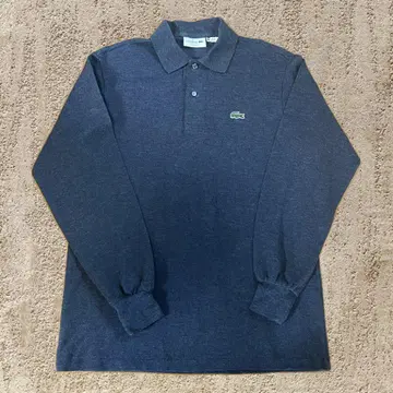 Lacoste 다크 그레이 긴팔 피케 셔츠
