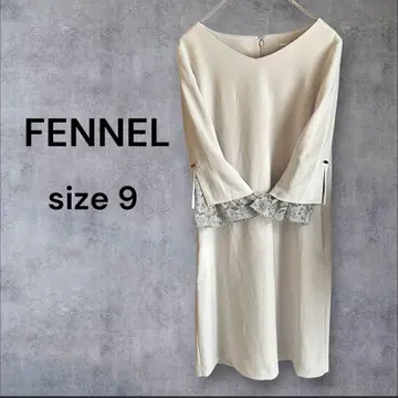 미사용 새상품 FENNEL 7부 소매 원피스 size 9 실버 그레이