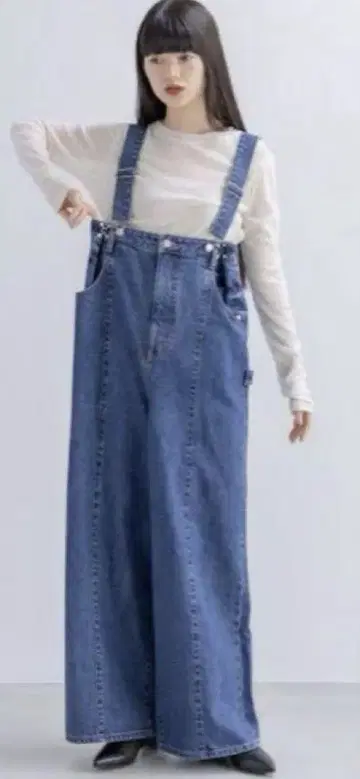 yuw 데님 살로펫 L 사이즈 블루