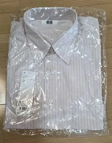 UNIQLO U 유니클로 코튼 린넨 스트라이프 셔츠 (긴팔) 핑크 L