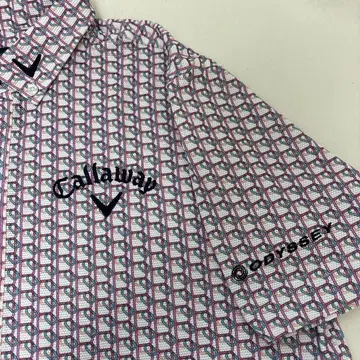 Callaway 골프 남성용 기하학 패턴 골프 셔츠 L 사이즈