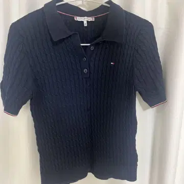 TOMMY HILFIGER 네이비 피케 셔츠 XS