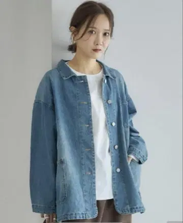 새상품 시마무라 다나카 리나 M 중네이비 G 데님 자켓