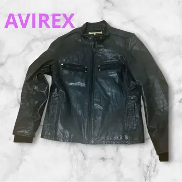 AVIREX 아브렉스 블랙 가죽 자켓 XL