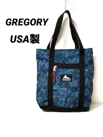 GREGORY 그레고리 구형 로고 USA제 꽃무늬 토트백 S