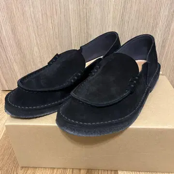 블랙 스웨이드 모카신 슬립온 핸더 스킴